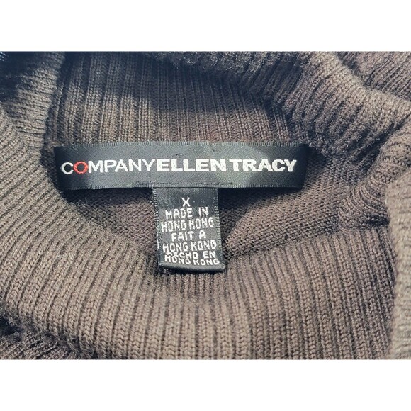 KSD Women's Size X Company Ellen Tracy Merino Wool Turtleneck Sweater Pullover - Picture 5 of 7